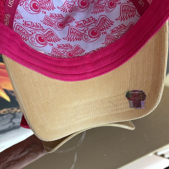 Von Dutch Corduroy w/ Pink Sequin Trucker Hat NWT - Picture 7 of 10